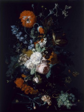 ヤン・ファン・ホイスム Painting - 花と果物の静物画 ヤン・ファン・ホイスム
